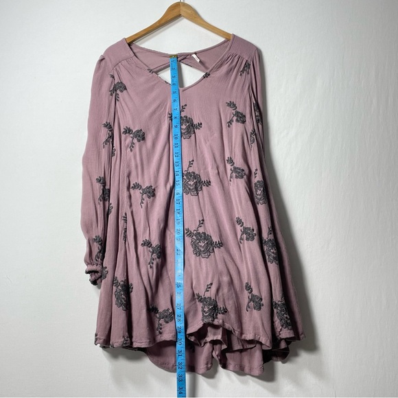 Free People Embroidered Austin Floral Dress Tunic Oversized Boho S - Picture 8 of 10